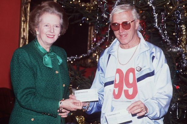 Thatcher and Tory mate Jimmy Saville